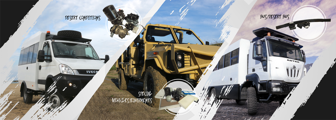 mezzi speciali autobus deserto